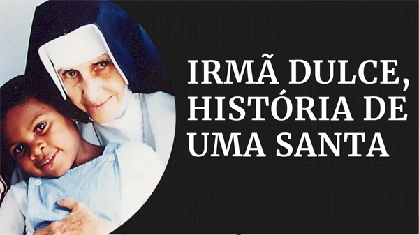 Irmã Dulce hugging children, scene from Irmã Dulce A Nova Jornada