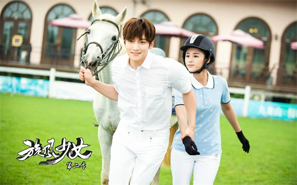 Tornado Girl 2: Pair runs with horse, youthful vitality on display.