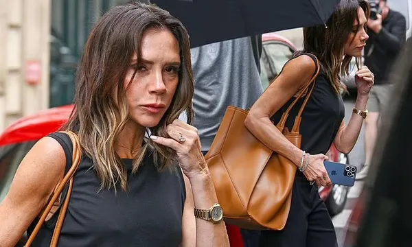 Victoria Beckham goes about work during Paris Fashion Week in Victoria Beckham (2025).