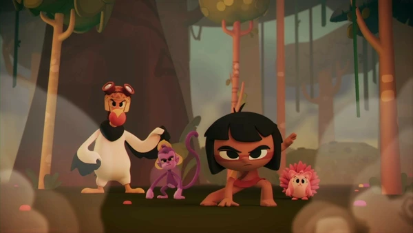 Tainá and animal friends ready for action in "Tainá e os Guardiões da Amazônia - Em Busca da Flecha Azul".