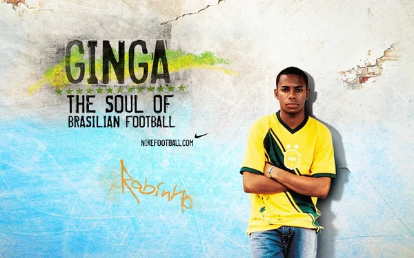 Robinho stands with arms crossed in "Ginga".